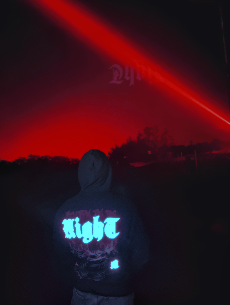 SUDADERA OVERSIDE- Burn in the night