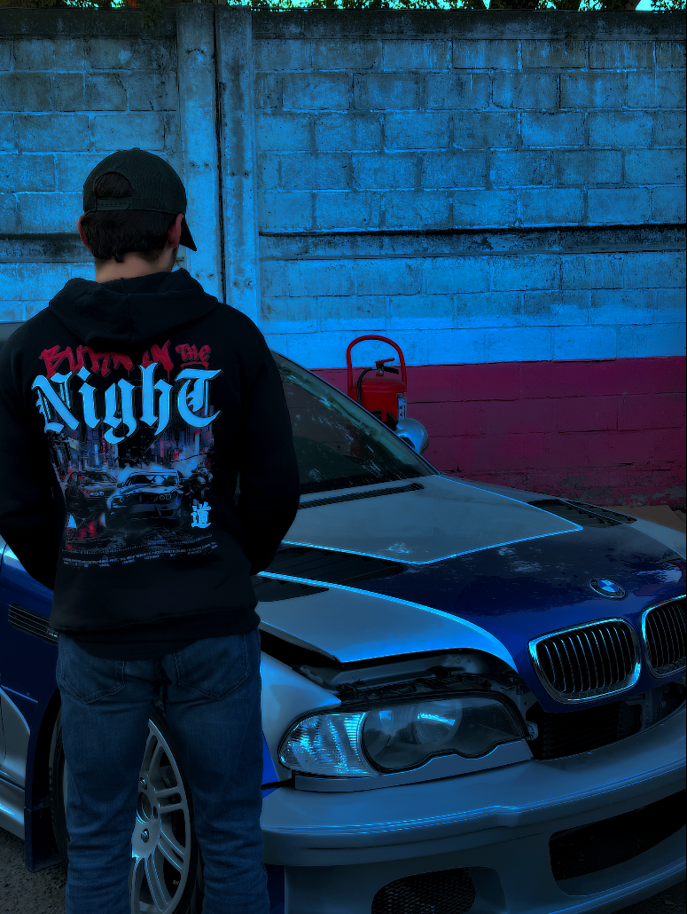 SUDADERA OVERSIDE- Burn in the night
