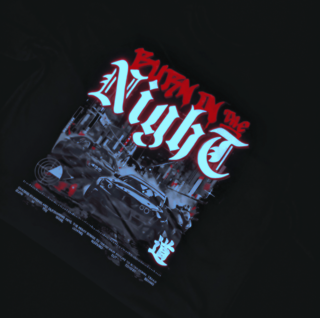 PLAYERA OVERSIDE-BURN IN THE NIGHT