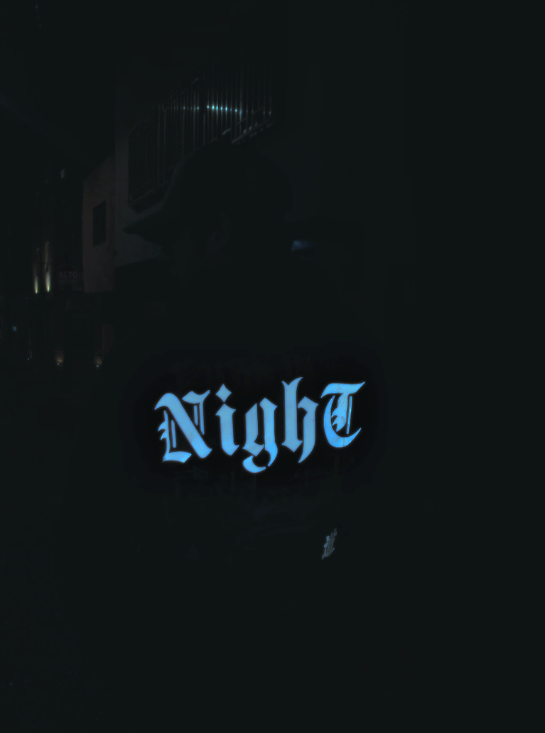 SUDADERA OVERSIDE- Burn in the night